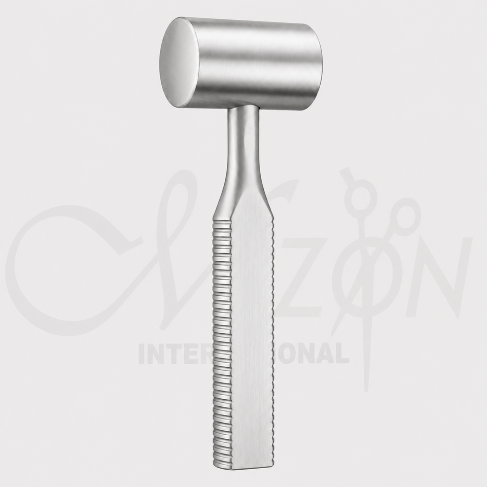 Mizon International Bone Mallet featuring precision stainless steel construction, balanced orthopedic design, ergonomic grip, and professional surgical finish for bone MALLET procedures.