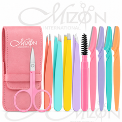 10PCS Tweezers Razor & Scissor Set | Facial Grooming Kit | Mizon