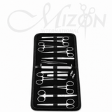 15 Piece Surgery Kit Stainless Steel Surgical Instrument Set with Carrying Case by Mizon International
