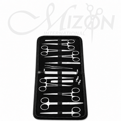 Mizon International 15 Piece Surgery Kit | Professional Stainless Steel General Surgical Instrument Set