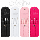 Mizon International 3PCS stainless steel eyebrow tweezer set professional precision beauty instruments for eyebrow grooming and shaping