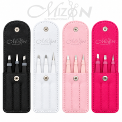 3PCS Stainless Steel Eyebrow Tweezer Set | Precision Beauty Tools | Mizon