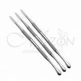 Mizon International 3 Dental Elevators 3mm Curved Premium Stainless Steel Root Elevator Set for Tooth Extraction and Oral Surgery