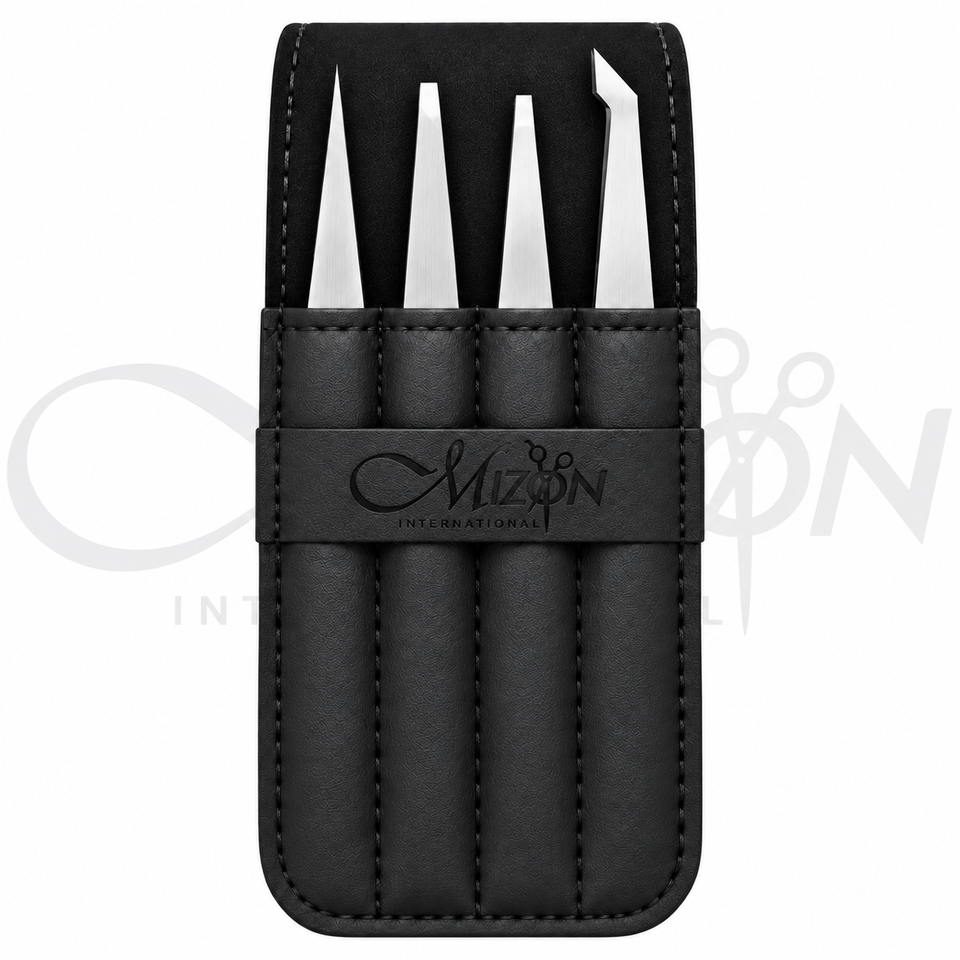 Mizon International 4-in-1 precision tweezer set professional eyebrow grooming and beauty instruments for detailed grooming applications