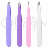 Mizon International professional 4 piece eyebrow and face tweezer set precision stainless steel beauty grooming instruments