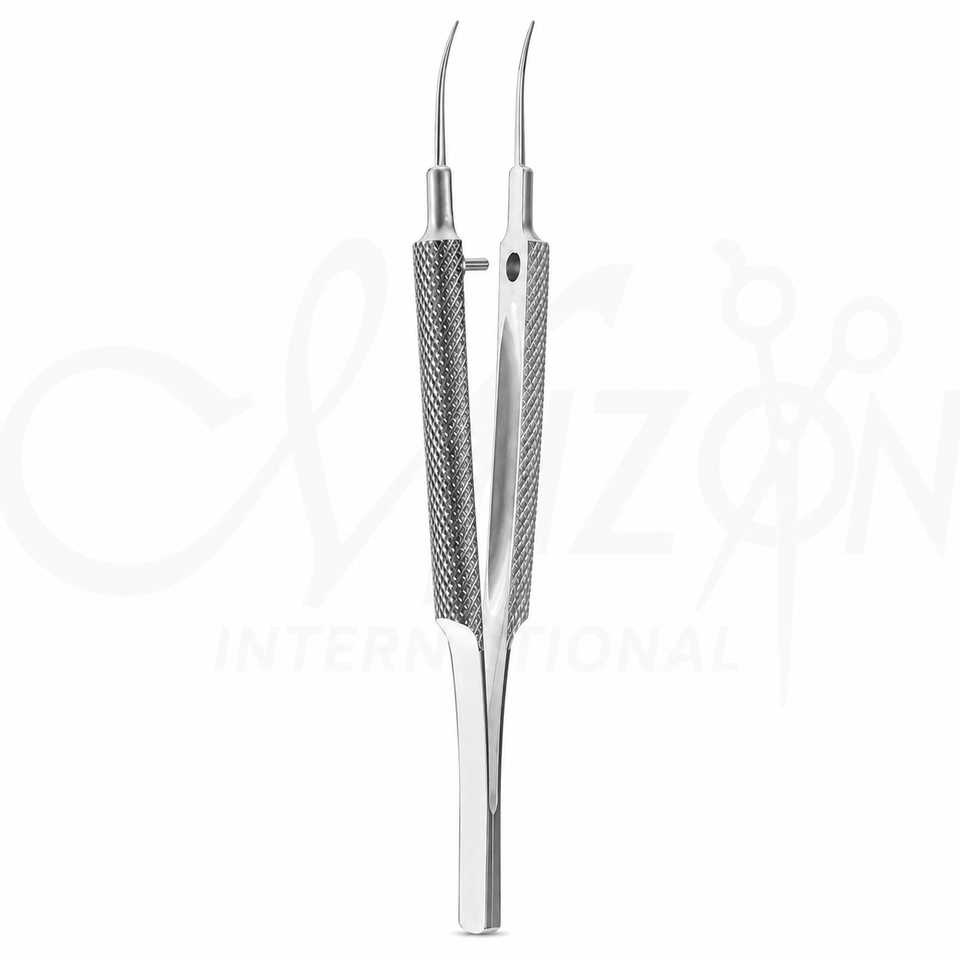 4 Girard Fine Tying Forceps Curved Stainless Steel Microsurgical Forceps by Mizon International