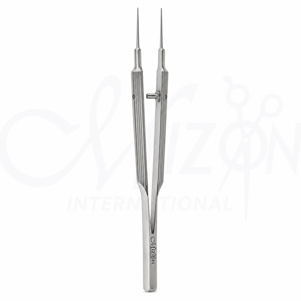 4 Girard Fine Tying Forceps Straight Stainless Steel Microsurgical Forceps by Mizon International