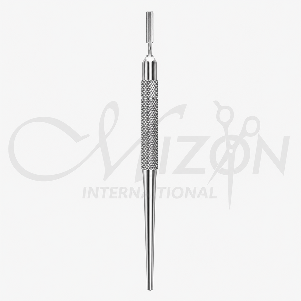 Mizon International 5 Double-Bladed Scalpel Handle 1mm featuring precision surgical construction, durable stainless steel material, balanced handling, and reusable design for professional surgical applications.