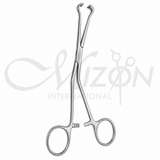 Mizon International Allis-Babcock Tissue Forceps angled to side 6 1/4 inch 16cm surgical instrument