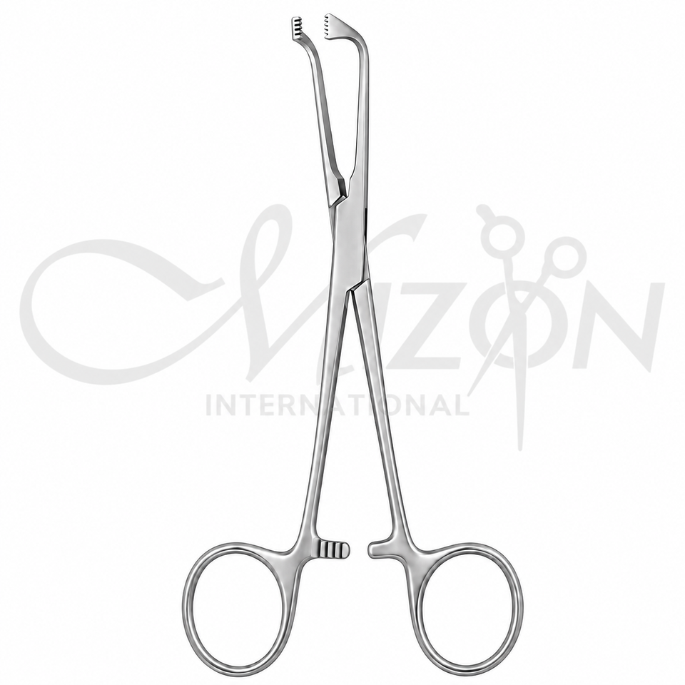 Mizon International Allis Tissue Forceps SPII-046 7 1/4 inch 18.4cm 5 x 6 teeth angular jaws