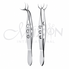 Mizon International Arrowsmith Coneoscleral Forceps 10.5 cm | Premium Ophthalmic Microsurgical Forceps with 1.0 mm Angled Tips