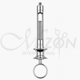 Mizon International Aspirating Dental Syringe featuring an ergonomic professional design, precision anesthetic delivery function, integrated aspiration mechanism, and controlled handling for dental anesthesia procedures in professional dental clinics.