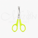 Baby Nail Scissors Stainless Steel Rounded Safety Tip Infant Nail Cutter with Green Handle by Mizon International