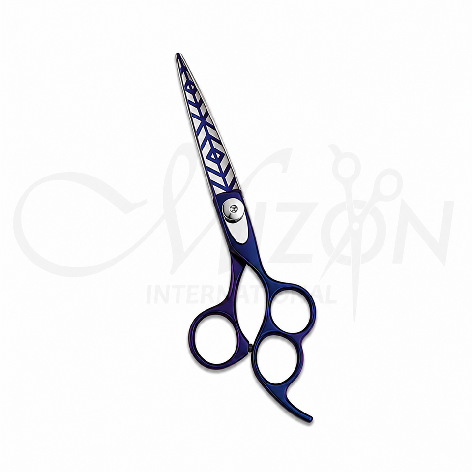 Barber and Dressing Beauty Scissors 5.5 Inch Titanium Coated Stainless Steel Hair Cutting Scissors by Mizon International