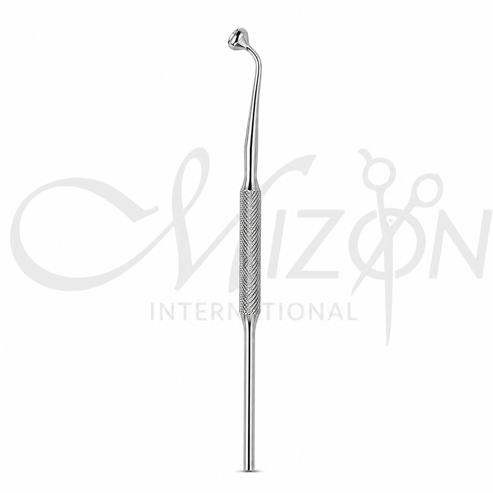 Mizon International Barraquer Needle Holder with Round Handle and Catch precision surgical instrument