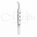 Bishop-Harmon Curved Tissue Forceps 1×2 Teeth Stainless Steel Ophthalmic Surgical Instrument by Mizon International