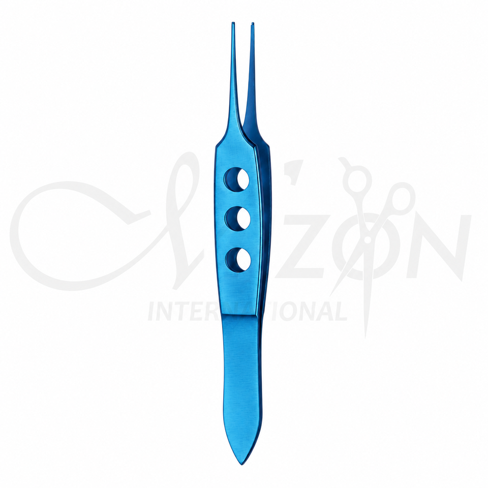 Bishop-Harmon Iris Forceps Titanium 9 cm 1×2 Teeth Ophthalmic Surgical Instrument by Mizon International