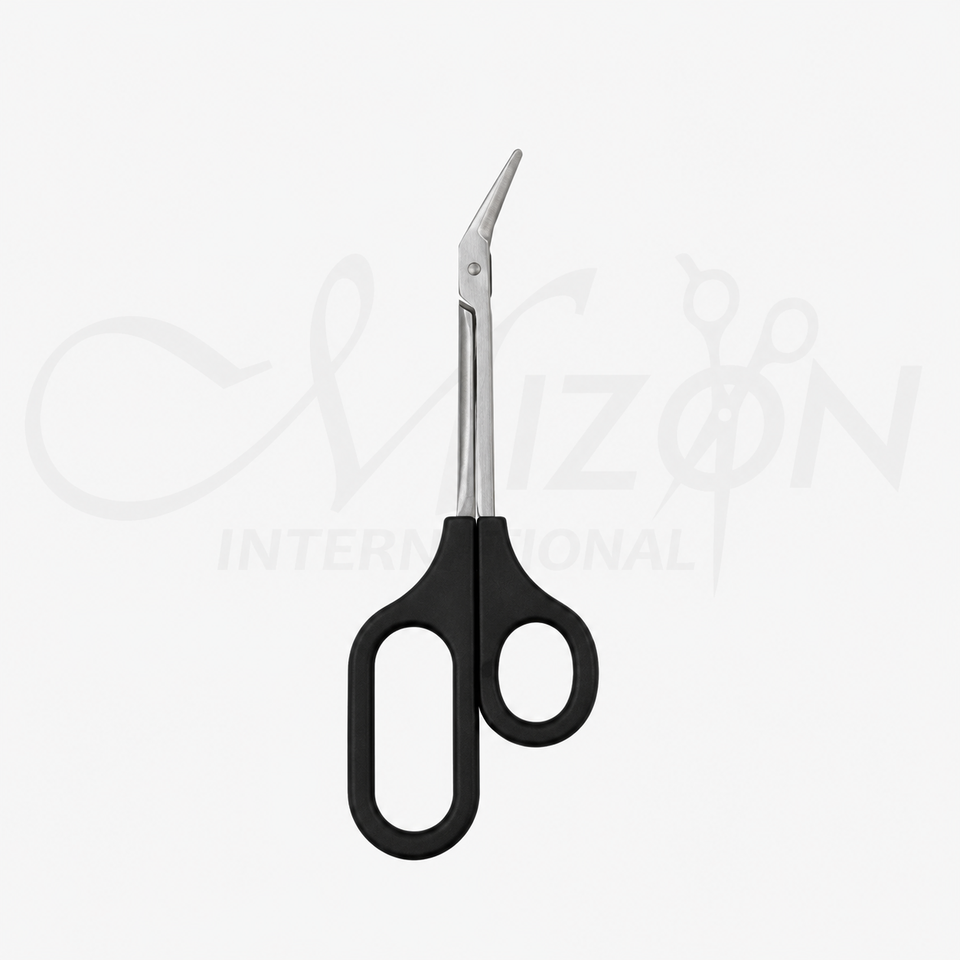 Black Baby Nail Safety Scissors Stainless Steel Serrated Tip Infant Nail Cutter by Mizon International