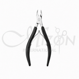 Black Stainless Steel Cuticle Nipper Nail Cutter with Rubber Grip Professional Manicure Tool by Mizon International