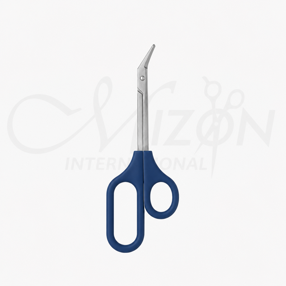 Blue Baby Nail Safety Scissors Stainless Steel Rounded Tip Infant Nail Cutter by Mizon International