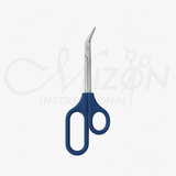 Blue Baby Nail Safety Scissors Stainless Steel Rounded Tip Infant Nail Cutter by Mizon International