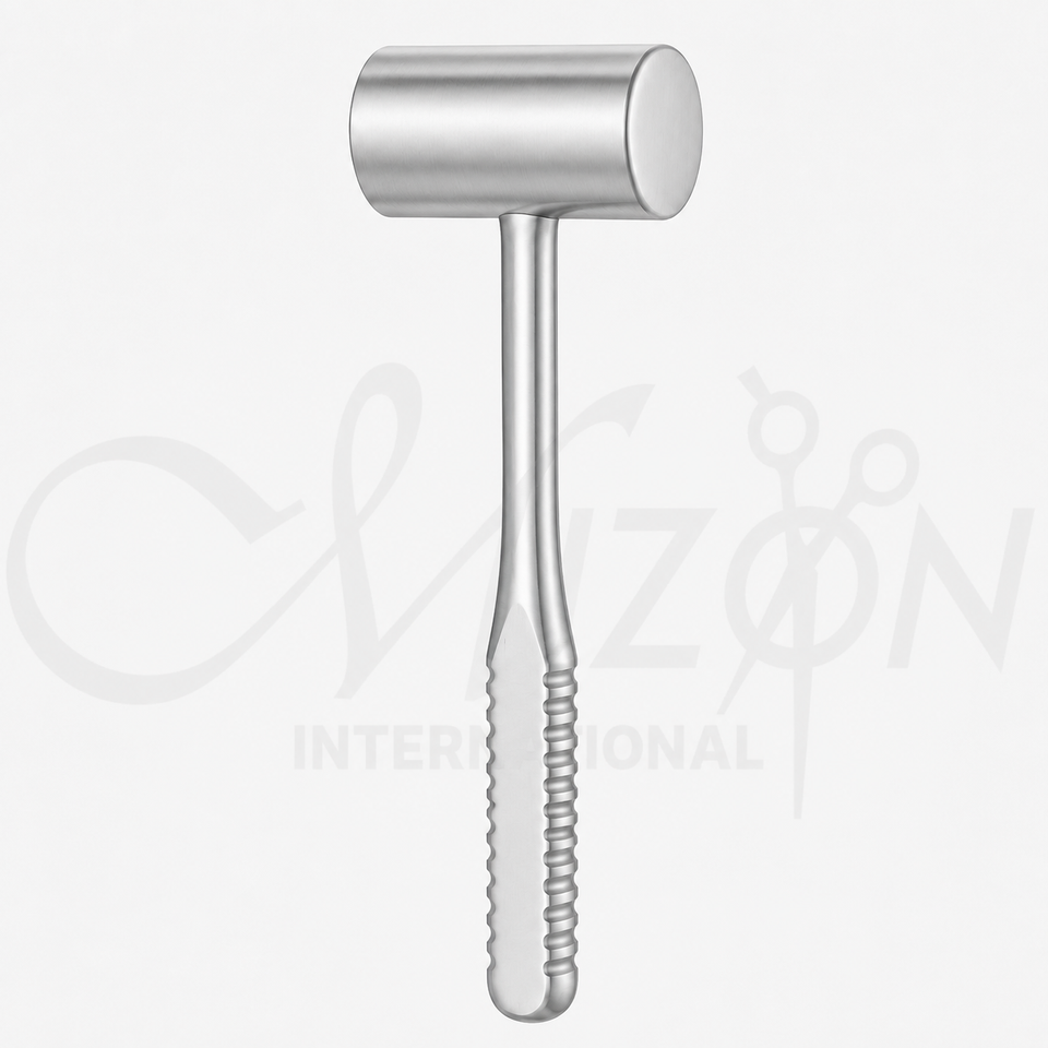 Mizon International Bone Mallet featuring durable surgical-grade stainless steel construction, balanced professional design, ergonomic handling, and precision construction for orthopedic procedures.