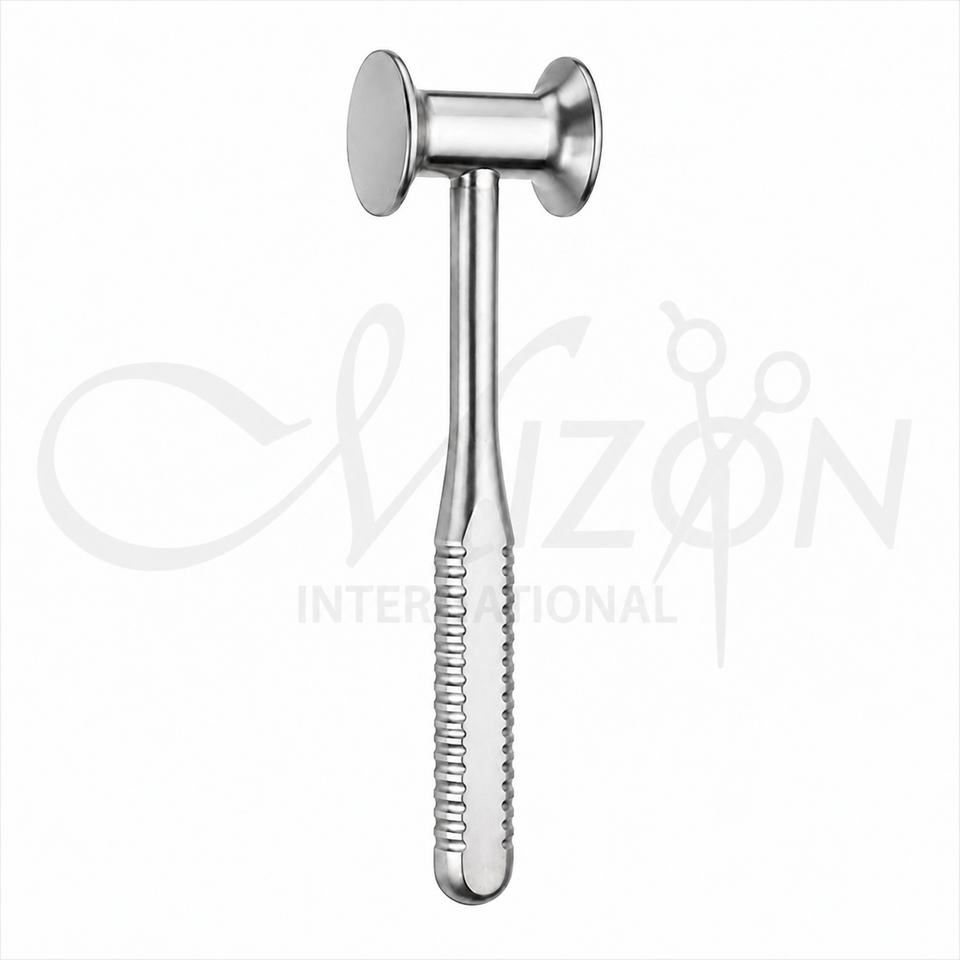 Mizon International Bone Mallets featuring balanced surgical construction, durable stainless steel material, ergonomic professional handling, and precision design for orthopedic and bone procedures.