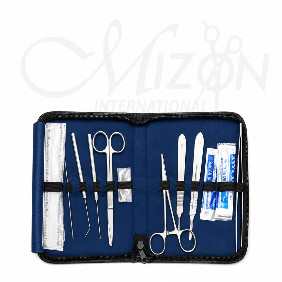Botanical Kit for Students Stainless Steel 10 Piece Dissection Set with Carrying Case by Mizon International