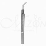 Mizon International Capsulorhexis Forceps featuring fine precision tips, surgical-grade stainless steel construction, slim working profile, ergonomic handling, and professional ophthalmic design.
