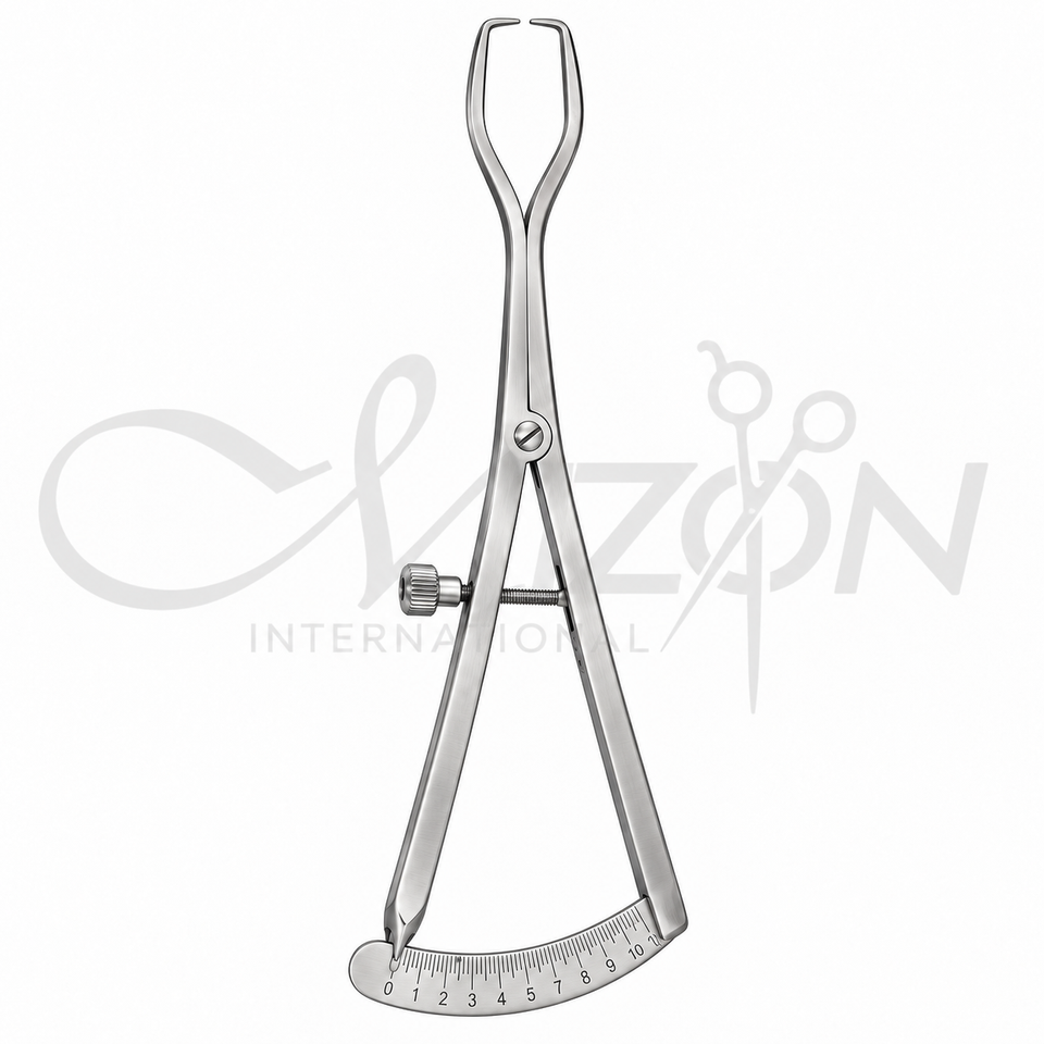 Mizon International Castroviejo Caliper curved 17cm 170mm ophthalmic microsurgical measuring instrument