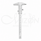 Castroviejo Orthopedic Measuring Caliper 20mm made from premium stainless steel with precision metric scale, fine adjustment screw, and measuring beak for orthopedic surgery by Mizon International.