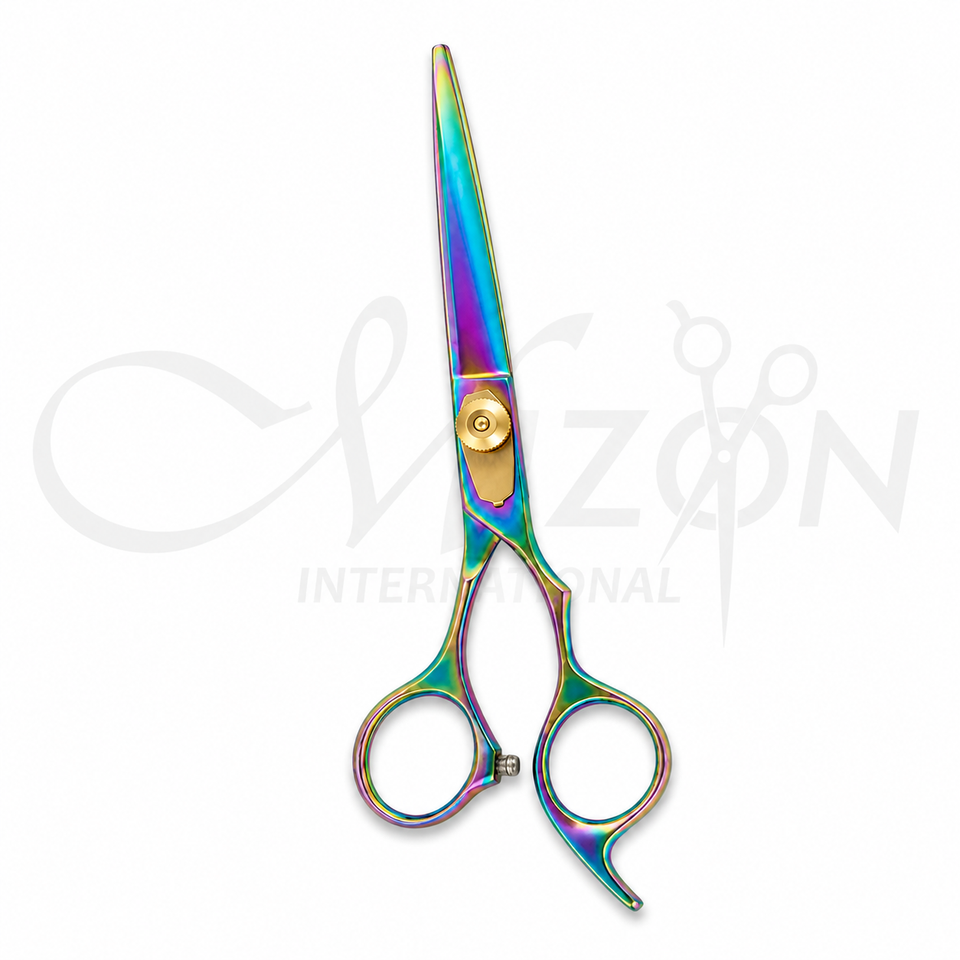 Multi Color Hair Cutting Scissors | Titanium Rainbow Salon Shears | Mizon International