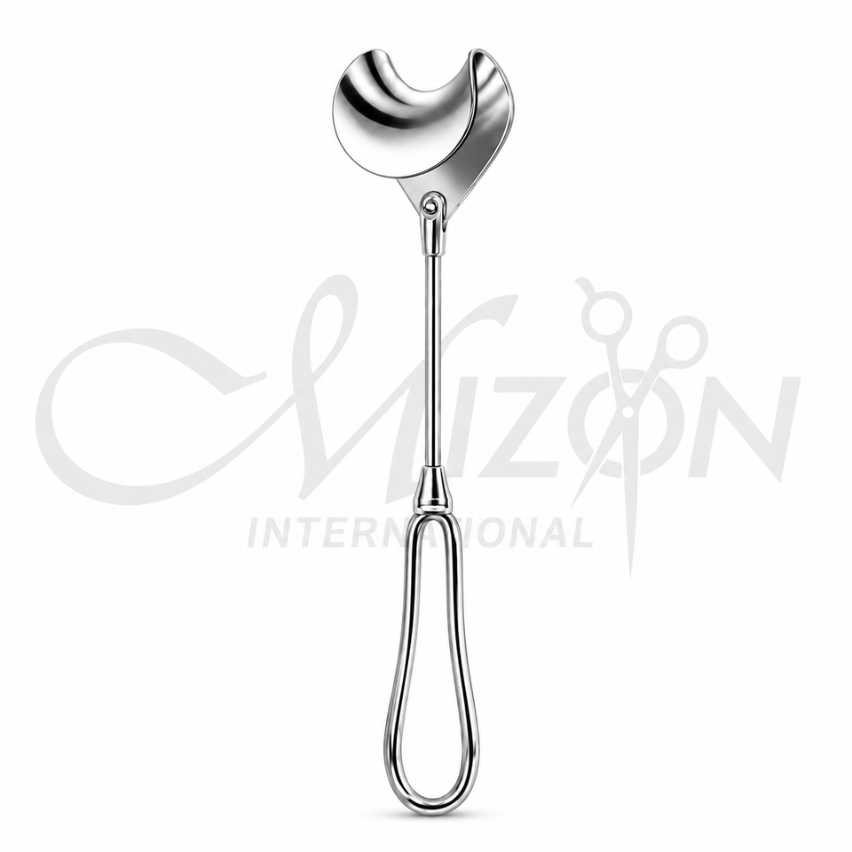 Mizon International Cheek Retractor with Swivel Blade 35mm, 19cm featuring a professional swivel blade design for controlled cheek and oral soft tissue retraction, improved oral access, clinical visibility, and dental and oral surgical procedures.