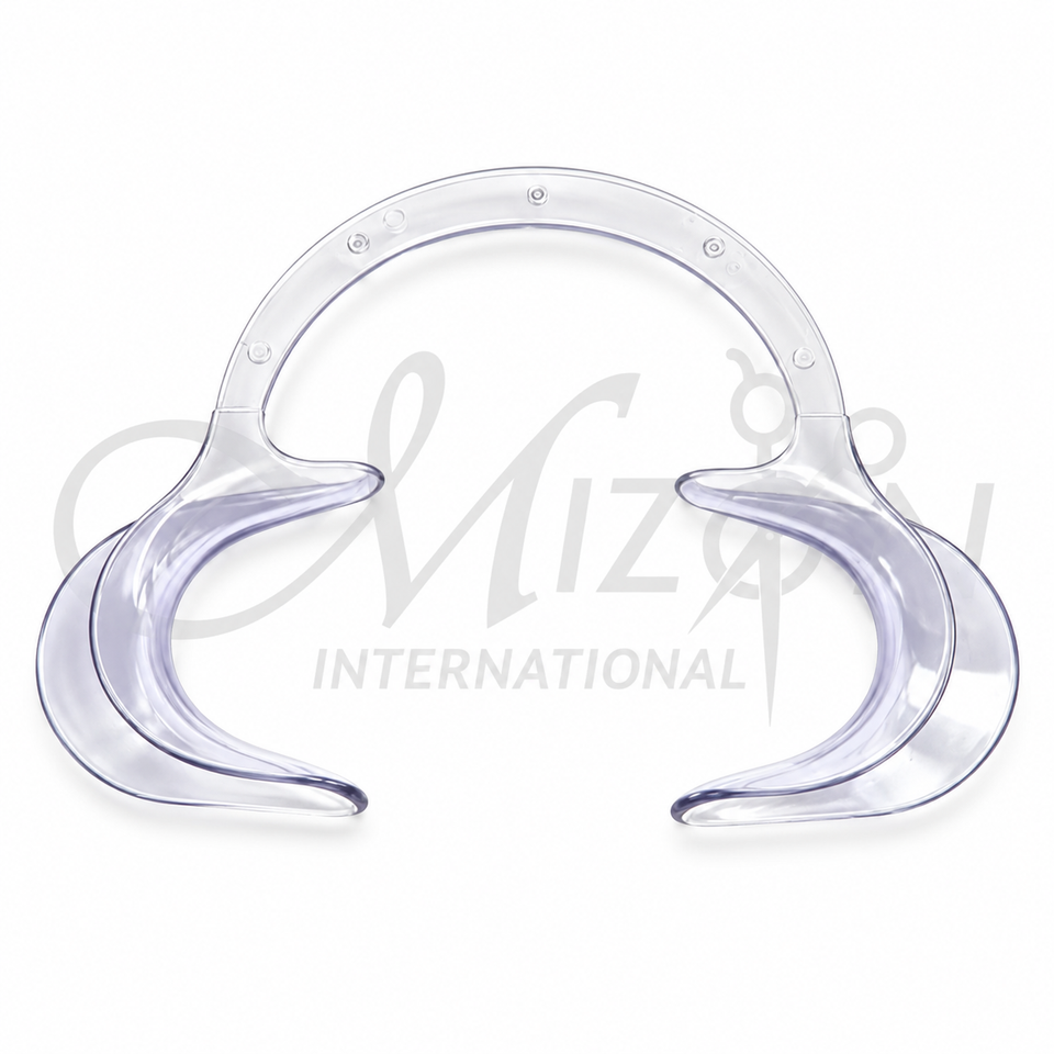 Mizon International Cheek Retractors featuring professional dental cheek retractor designs for controlled cheek and oral soft tissue retraction, improved oral access, enhanced clinical visibility, orthodontic procedures, restorative dentistry, and oral surgery.