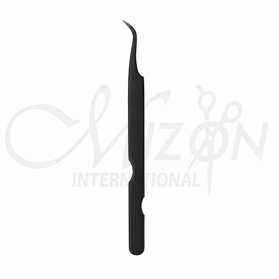 Classic Crane Lash Tweezers Curved Stainless Steel Eyelash Extension Tweezer by Mizon International