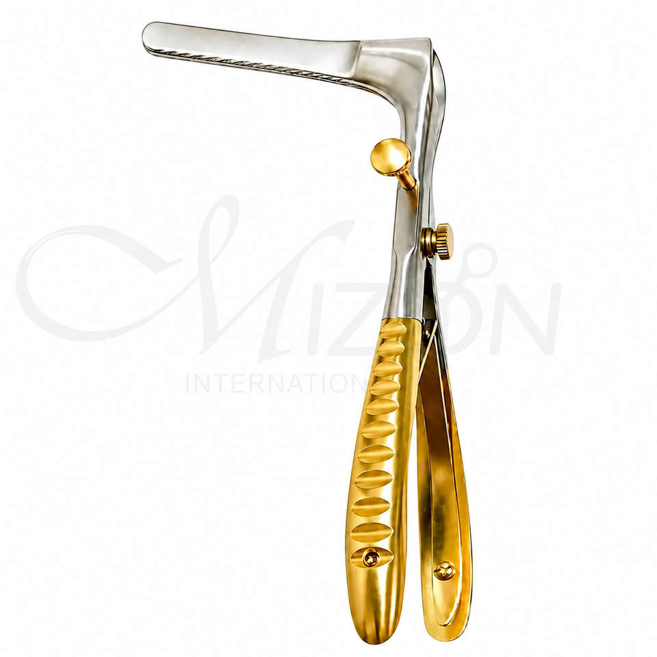 Mizon International Cottle Nasal Speculum 50mm with 1mm Special Tip featuring a precision Cottle design, 14cm length, stainless steel construction, and professional ENT instrument quality.