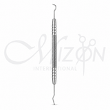 Mizon International curved needle holder 5 inch made from surgical-grade stainless steel with ergonomic hollow-pattern handle