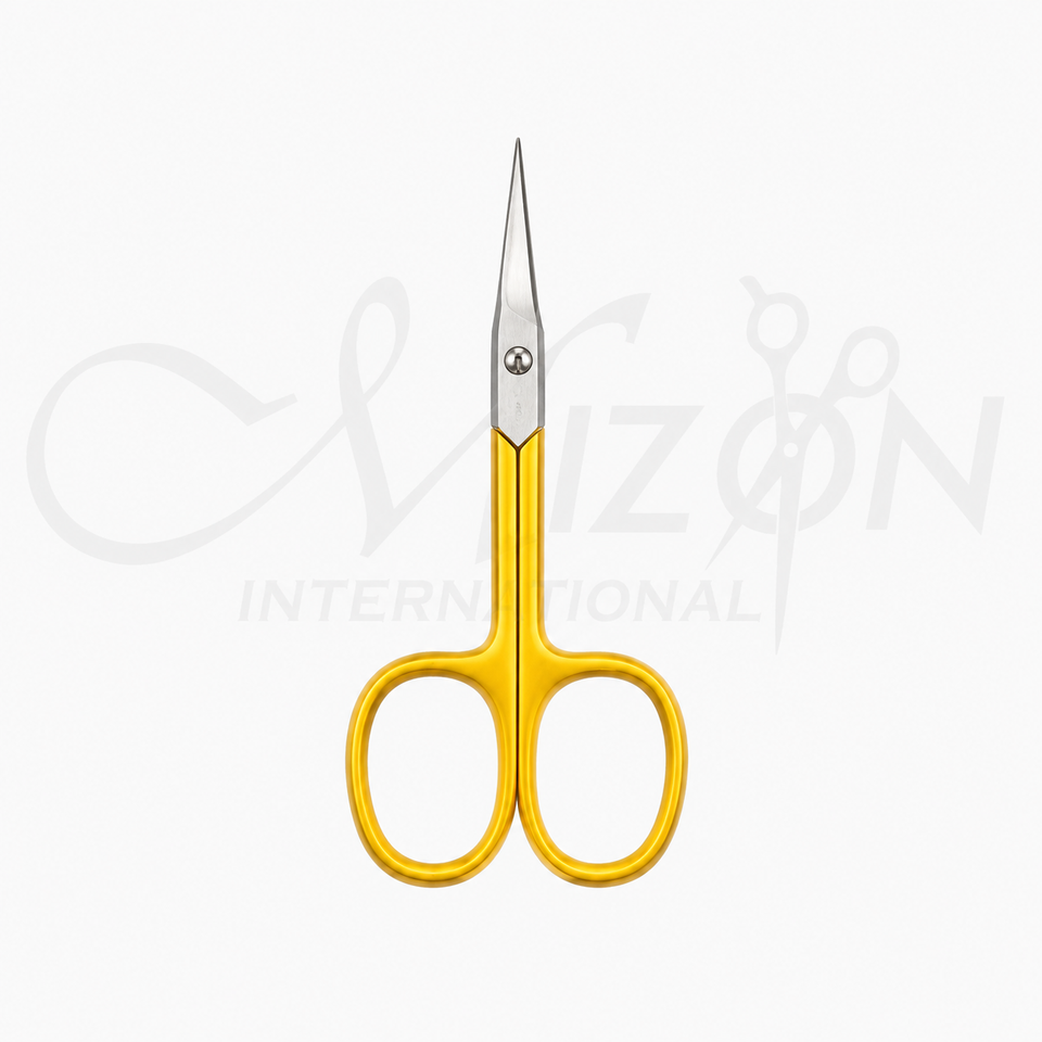 Gold Cuticle Nail Clippers and Scissors Stainless Steel Precision Manicure Tool by Mizon International