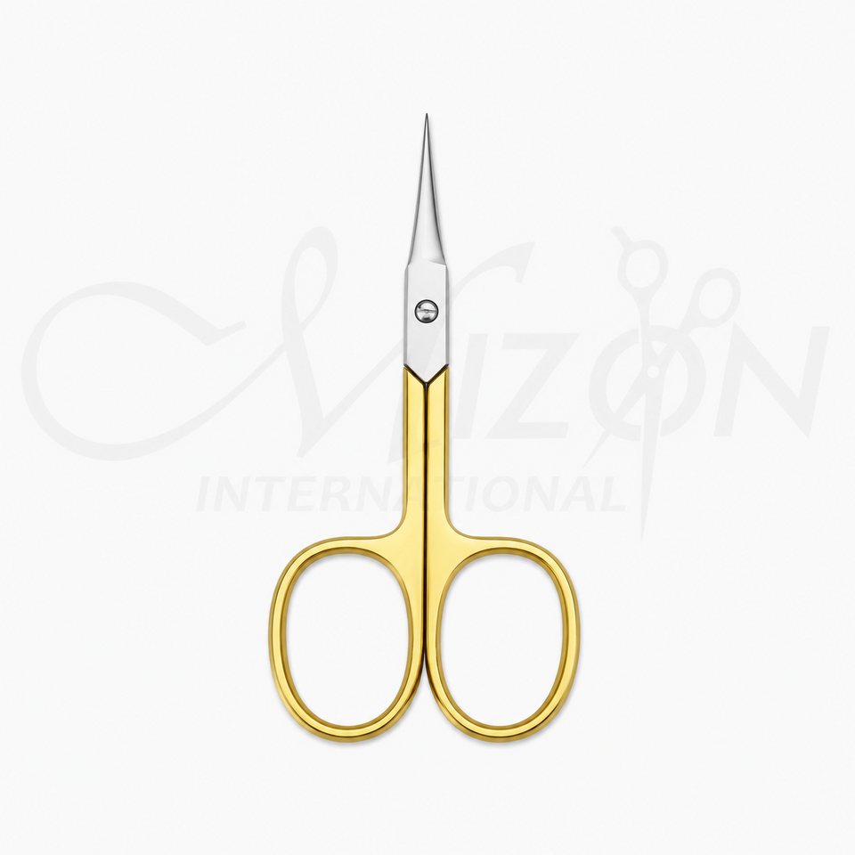 Gold Cuticle and Nail Scissors Stainless Steel Precision Manicure Tool by Mizon International