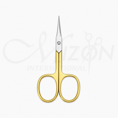 Mizon International Professional Gold Cuticle & Nail Scissors | Premium Gold-Plated Surgical Stainless Steel Manicure & Pedicure Scissors