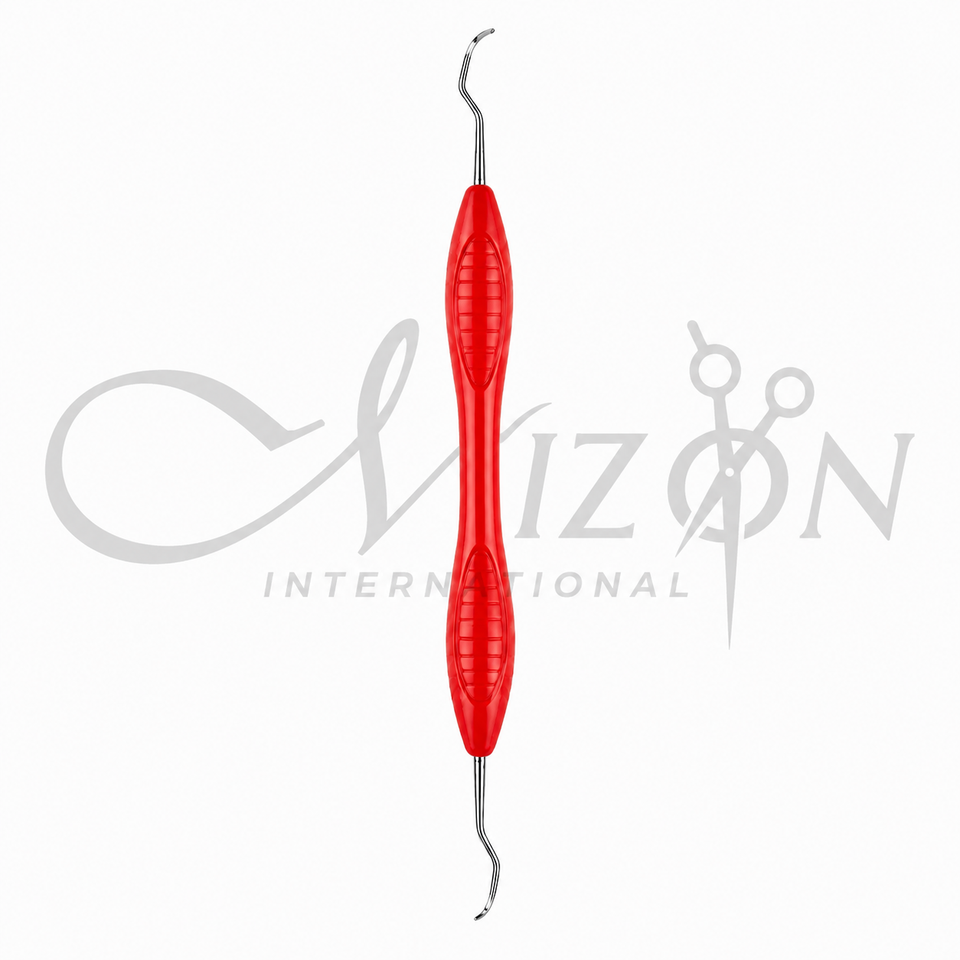 Mizon International Dental Sickle Scaler featuring Premium Medical-Grade Surgical Stainless Steel Construction, Precision Sickle Working Tip, Ergonomic Knurled Non-Slip Handle, Satin Anti-Glare Finish, Professional Periodontal Scaler for Plaque, Tartar & Supragingival Calculus Removal, Preventive Dentistry, Periodontal Therapy, and General Dental Procedures.