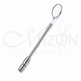 Dental Mouth Mirror with LED Light Stainless Steel Illuminated Dental Examination Instrument by Mizon International