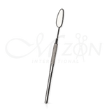 Dental Mouth Mirror with Metal Handle – Oval Stainless Steel Dental Examination Mirror by Mizon International