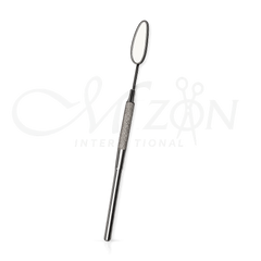 Dental Mouth Mirror with Metal Handle – Oval Stainless Steel Dental Mirror | Mizon International
