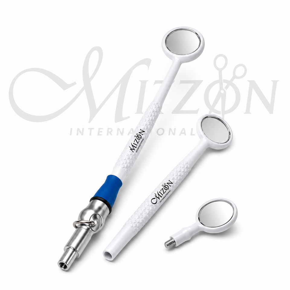 Dental Mouth Mirror with Metal Handle – Stainless Steel High-Definition Dental Examination Mirror by Mizon International