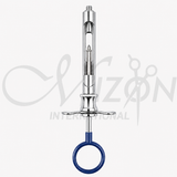 Mizon International Dental Self-Aspirating Syringe 2.2 CC featuring a professional self-aspirating design, 2.2 CC capacity, ergonomic construction, and precision handling for controlled dental anesthesia and local anesthetic administration.