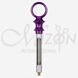 Mizon International Dental Self-Aspirating Syringe 2.2 ML in Purple featuring a professional self-aspirating design, 2.2 ML capacity, ergonomic dental construction, and precision handling for controlled dental anesthesia procedures.