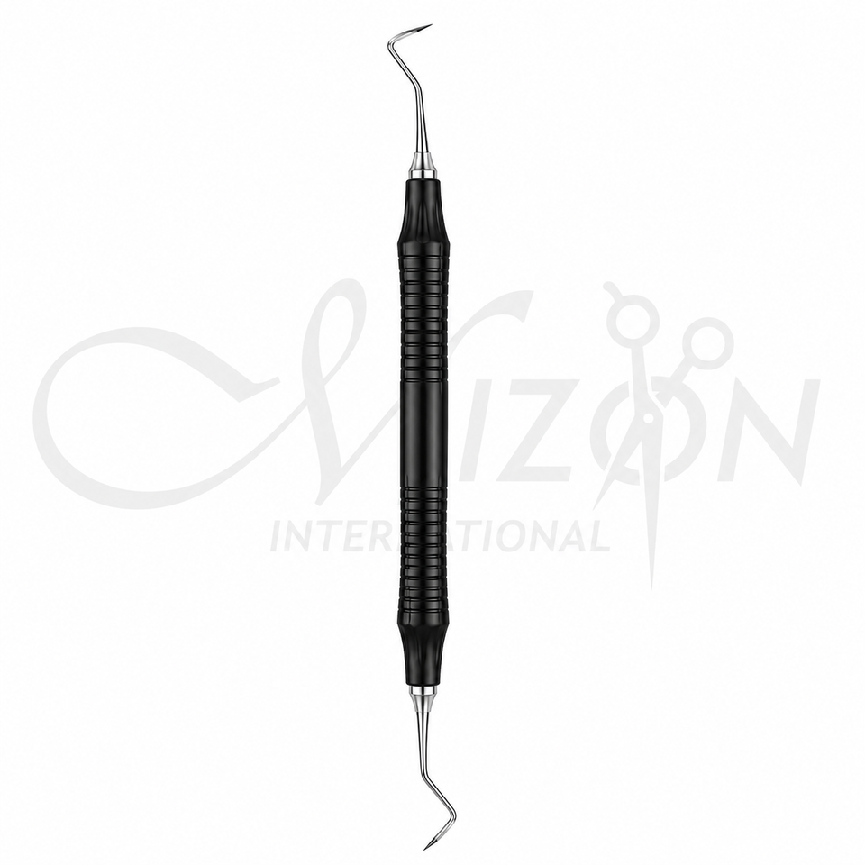 Mizon International Dental Sickle Scaler featuring Premium Medical-Grade Surgical Stainless Steel Construction, Sharp Precision Sickle Tip, Ergonomic Knurled Non-Slip Handle, Satin Anti-Glare Finish, Professional Dental Instrument for Plaque, Tartar & Supragingival Calculus Removal, Preventive Dentistry, Periodontal Procedures, and General Dental Practice.