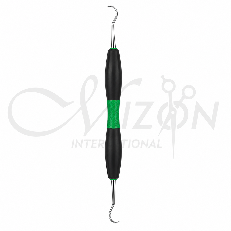 Mizon International Dental Sickle Scaler featuring Premium Medical-Grade Surgical Stainless Steel Construction, Precision Sickle Working Tip, Ergonomic Knurled Non-Slip Handle, Satin Anti-Glare Finish, Professional Dental Scaling Instrument for Plaque, Tartar & Supragingival Calculus Removal, Preventive Dentistry, Periodontal Therapy, and General Dental Procedures.