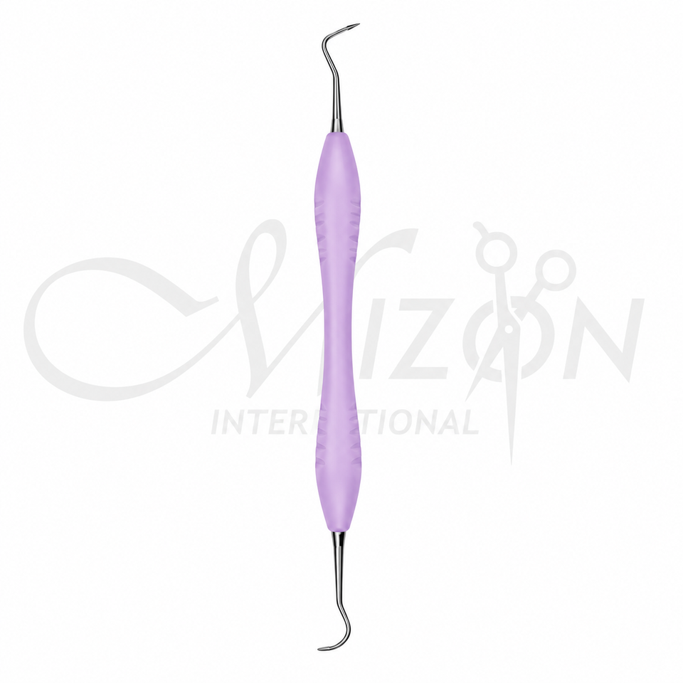 Mizon International Dental Sickle Scaler featuring Premium Medical-Grade Surgical Stainless Steel Construction, Precision Sickle Working Tip, Ergonomic Knurled Non-Slip Handle, Satin Anti-Glare Finish, Professional Dental Instrument for Plaque, Tartar & Supragingival Calculus Removal, Preventive Dentistry, Periodontal Therapy, and General Dental Procedures.